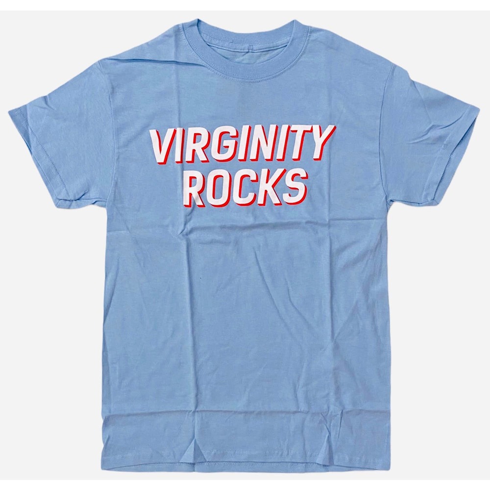 Danny Duncan Men's Virginity Rocks Graphic Tee T-Shirt - Light Blue